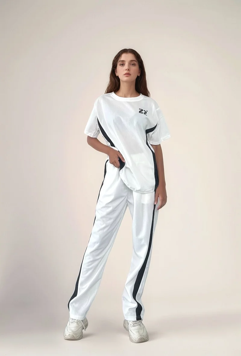 OUTZIDR White Relaxed Top And Pant Co-Ord Set